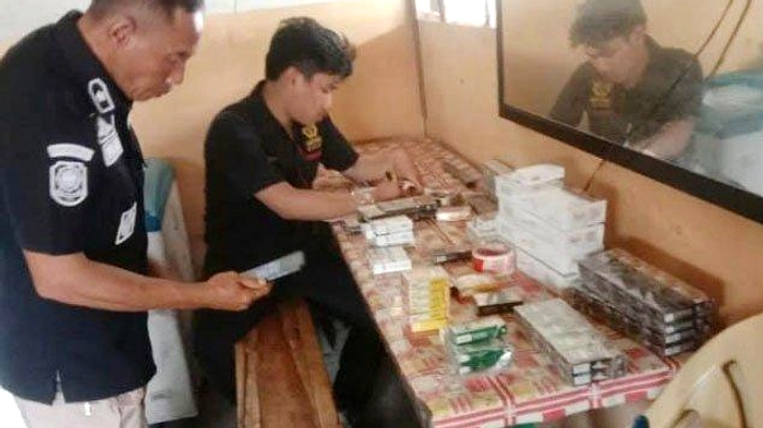 9.108 Batang Rokok Ilegal Disita di Lamongan