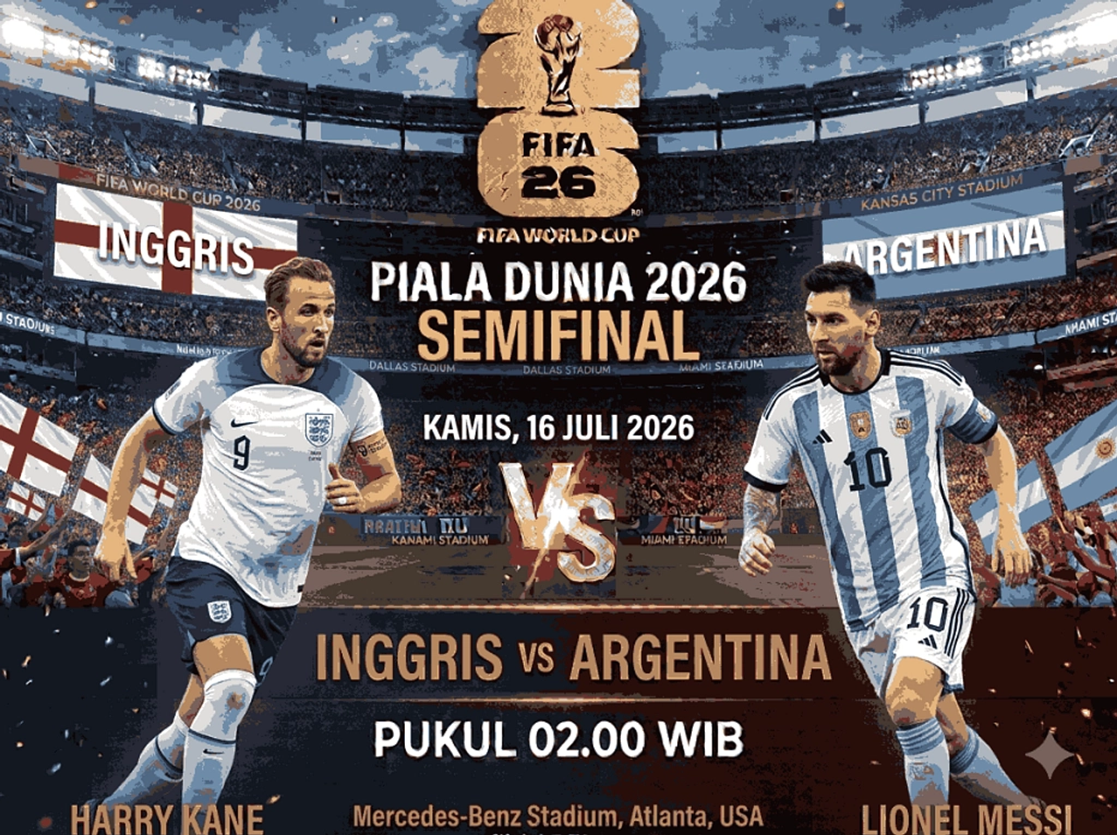 Argentina ke Final Piala Dunia 2026, Kalahkan Inggris Dramatis