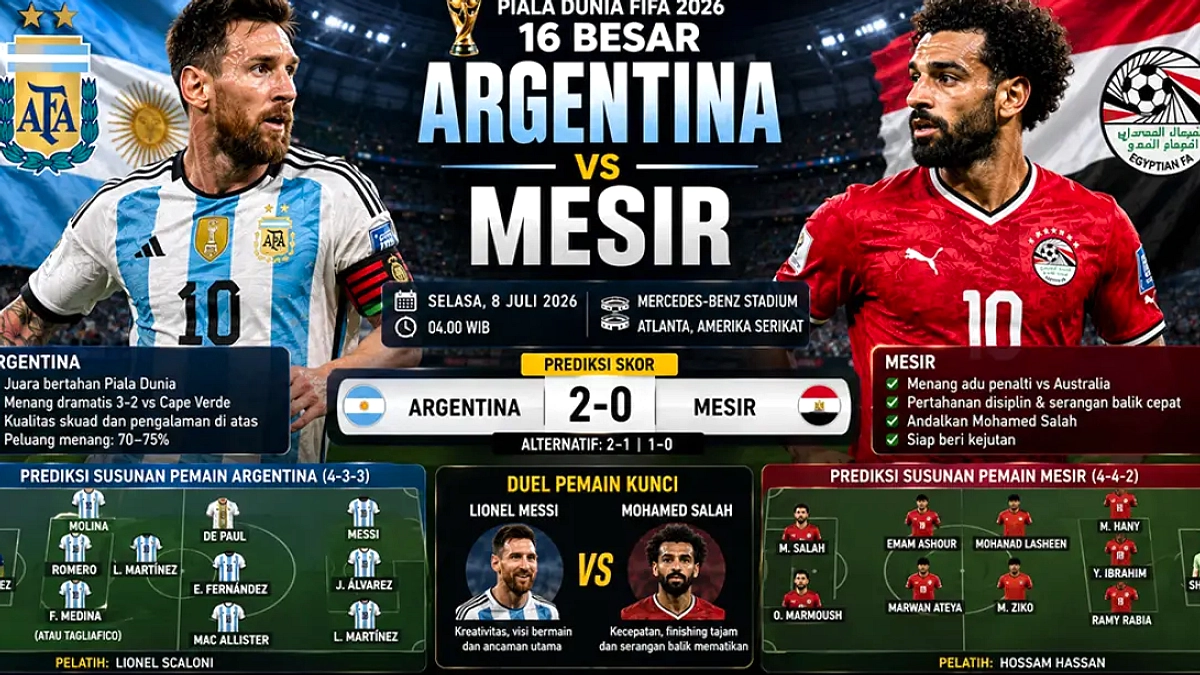 Argentina vs Mesir: Messi Siap Hajar Lawan