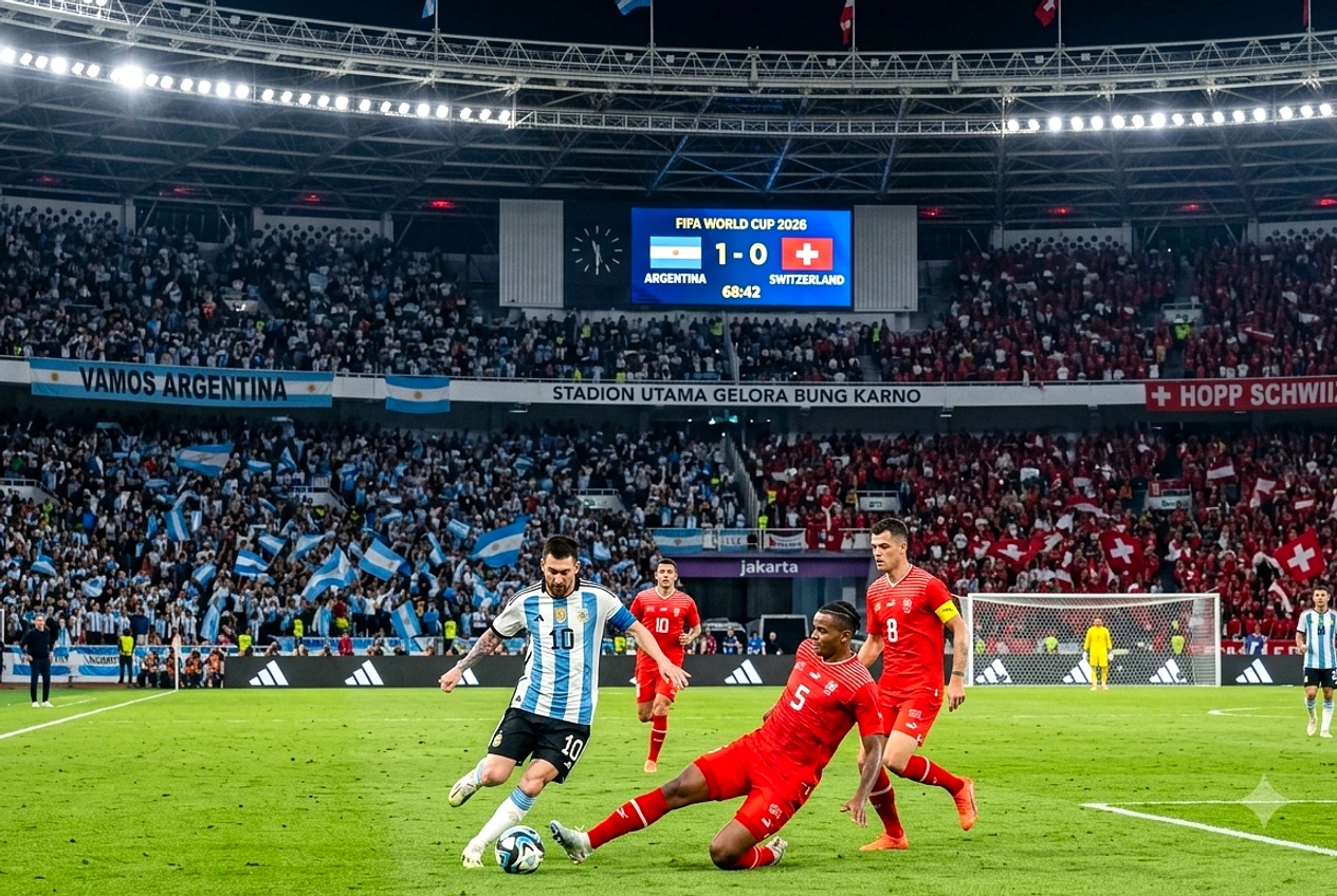 Argentina vs Swiss Imbang 1-1, Laga Lanjut ke Extra Time