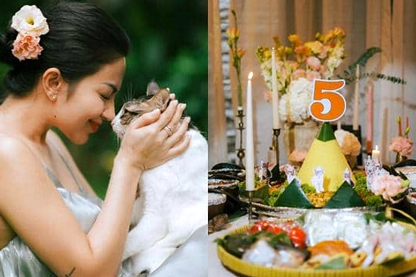 Ariel Tatum Gelar Tumpengan untuk Kucing di Hari Jadi