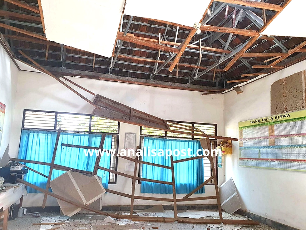 Atap Ruang Kelas SDN 2 Sribit Ambruk, Tidak Ada Korban