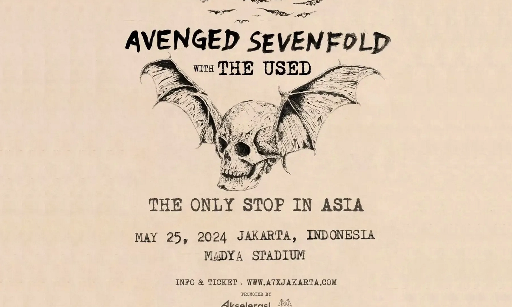 Avenged Sevenfold di Stadion Jakarta 10 Oktober 2026