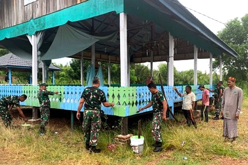 Balai Pengajian Miftahul Jannah Dibangun Ulang Bersama TNI