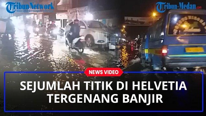 Banjir Deras Hujan Malam 3 Juni Rendam Jalan Medan Helvetia