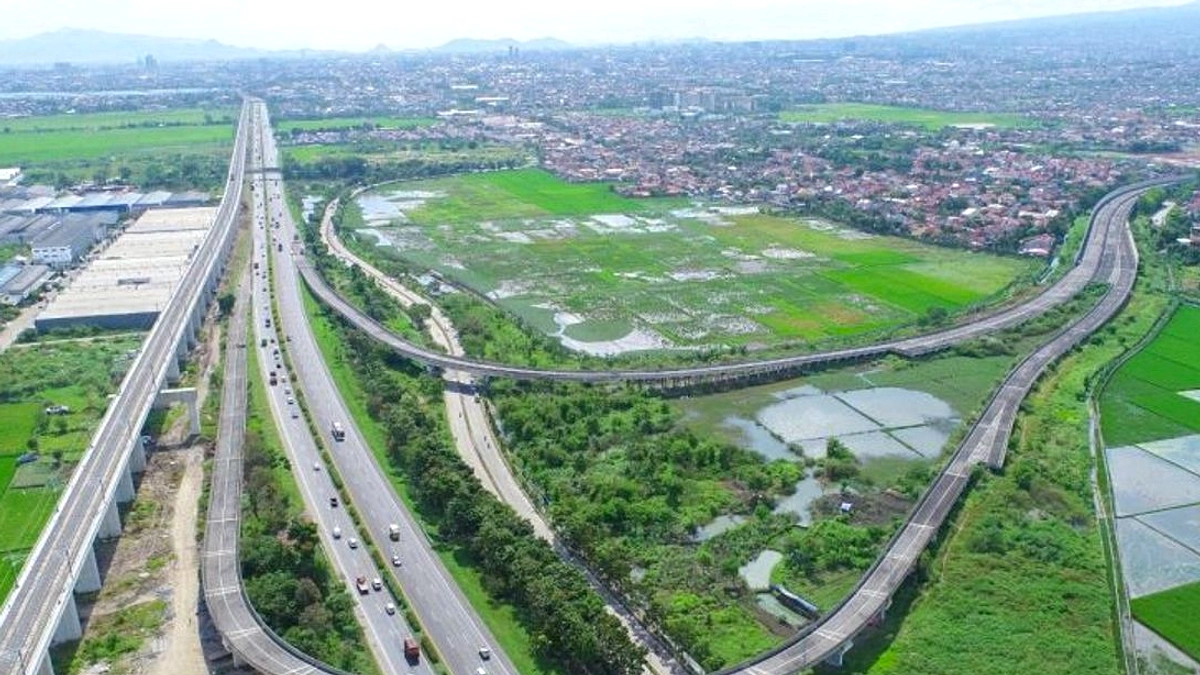 Banjir di Rest Area KM 149 B Tol Padaleunyi Hujan Deras