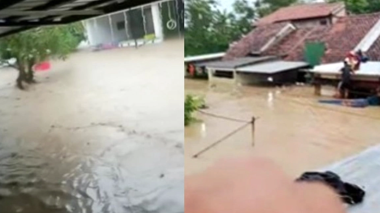 Banjir Menembus Atap Rumah, Evakuasi Warga Mateseh