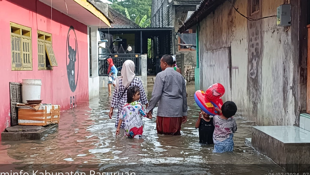 Banjir Menenggelam 158 Ha Sawah Padi di Kabupaten Pasuruan