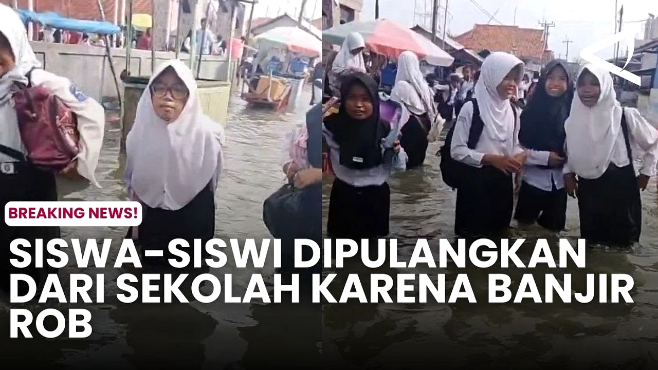Banjir Rob Rendam Sekolah di Surabaya, MPLS Tetap Jalan