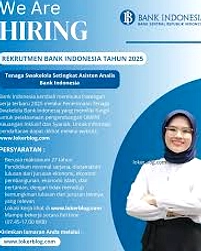 Bank Indonesia Buka Lowongan PKWT untuk Lulusan D3-D4-S1-S2