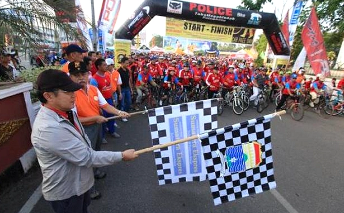 Bank Sumsel Babel Sumbang Tenda CSR ke Pedestarian Atmo