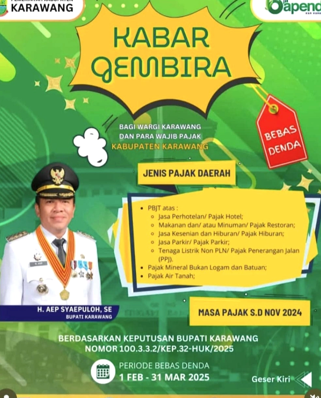 Bapenda Karawang Luncurkan SIPAKAR: Pajak Digital Terpadu