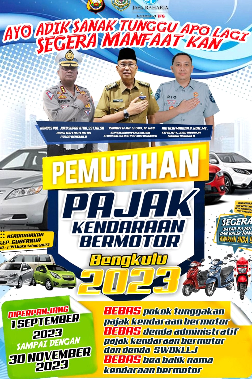 Baru 4,7 Persen Warga Bengkulu Manfaatkan Pemutihan Pajak
