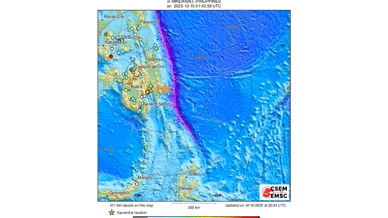 BMKG Pasang Peringatan Tsunami Pasca Gempa M7,7 Laut Mindanao