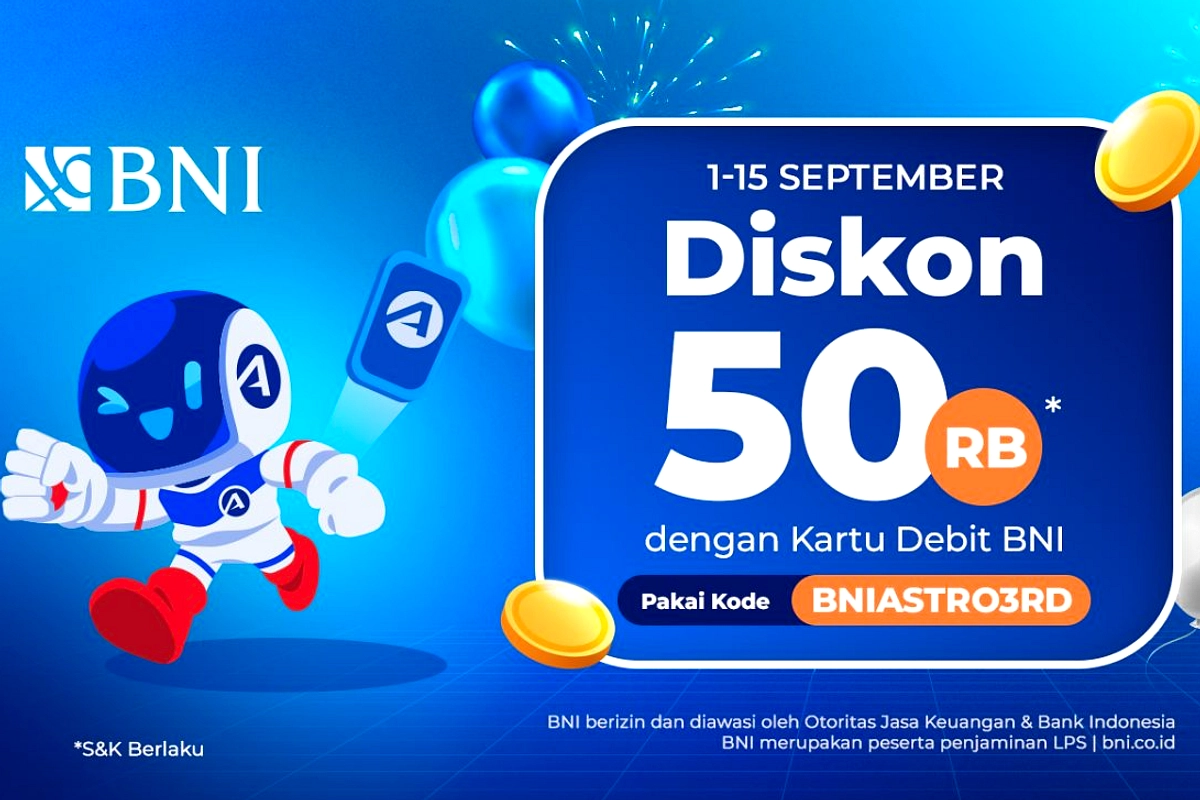 BNI Rayakan 80 Tahun, Tawarkan Diskon Hingga Rp8 Juta