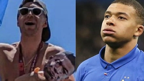 Boneka Mbappe Dibakar di Festival Paraguay