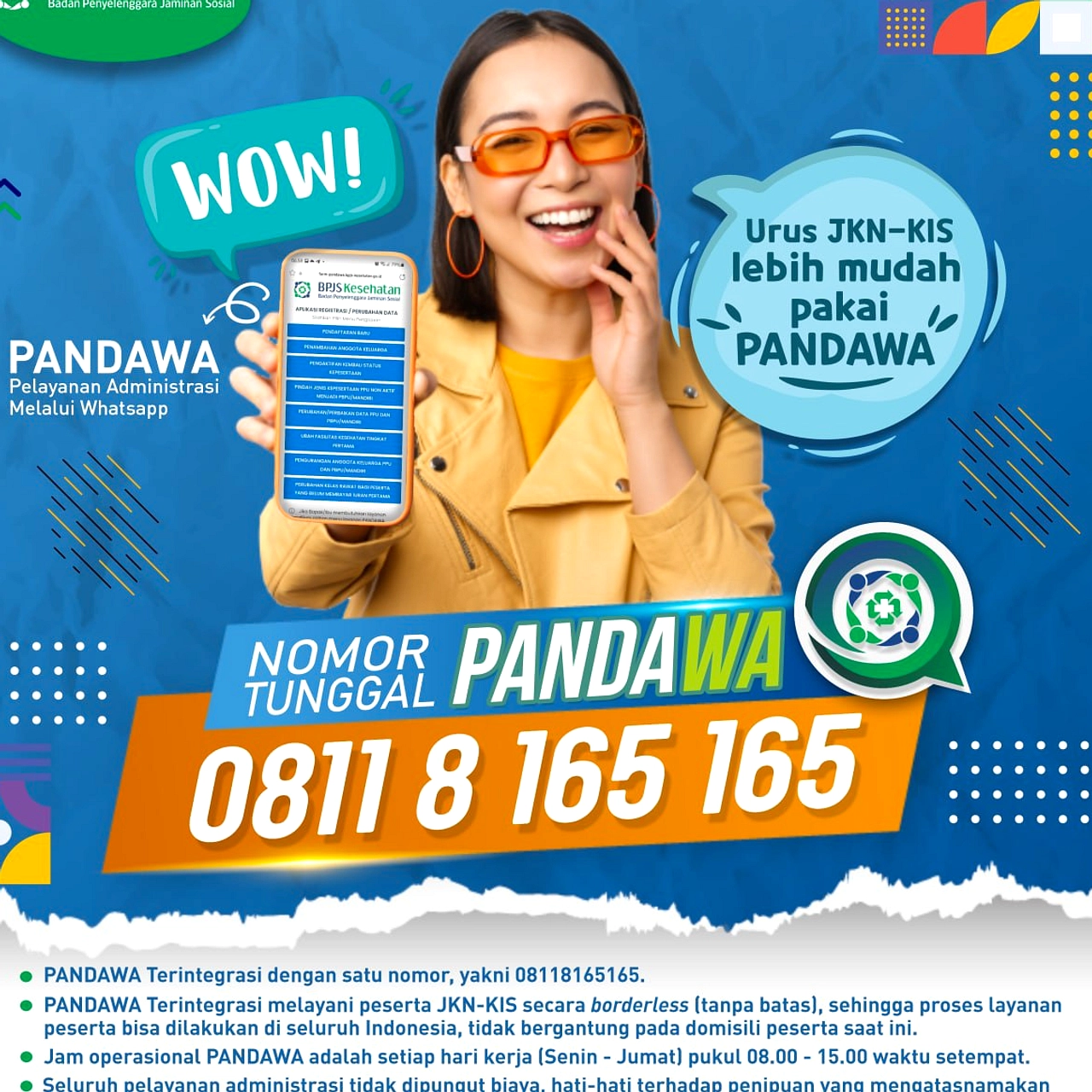 BPJS Kesehatan Luncurkan PANDAWA 24 Jam via WhatsApp