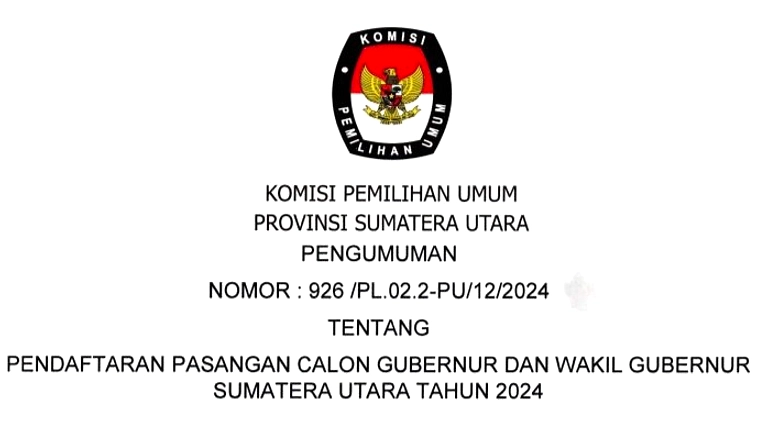 Buka Pendaftaran Anggota Komisi Informasi Sumut 2026-2030
