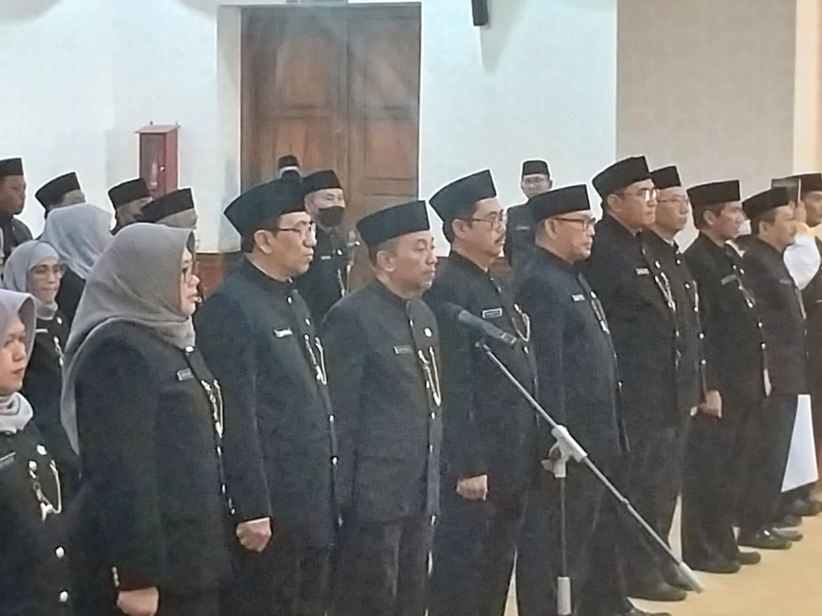 Bupati Nganjuk Pelantik Empat Kepala OPD di Pendopo KRT