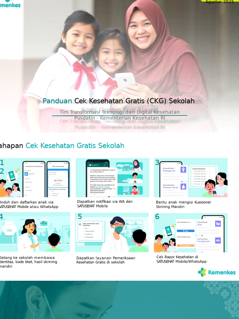 Cek Kesehatan Gratis di Sekolah Dimulai