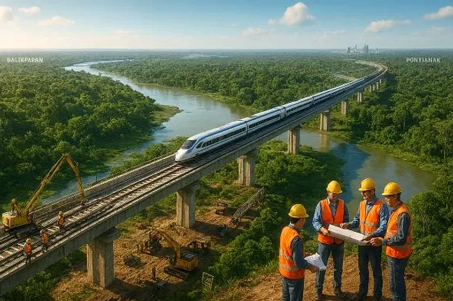 China dan Rusia Minati Proyek Kereta Kalimantan