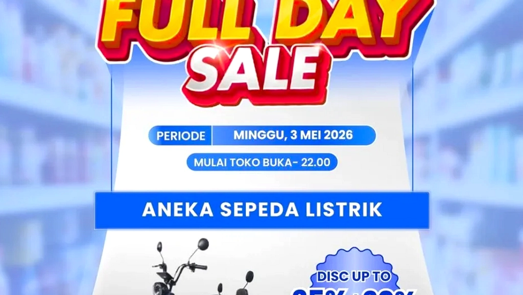 Diskon 60%+20% Sepeda Transmart Hari Ini