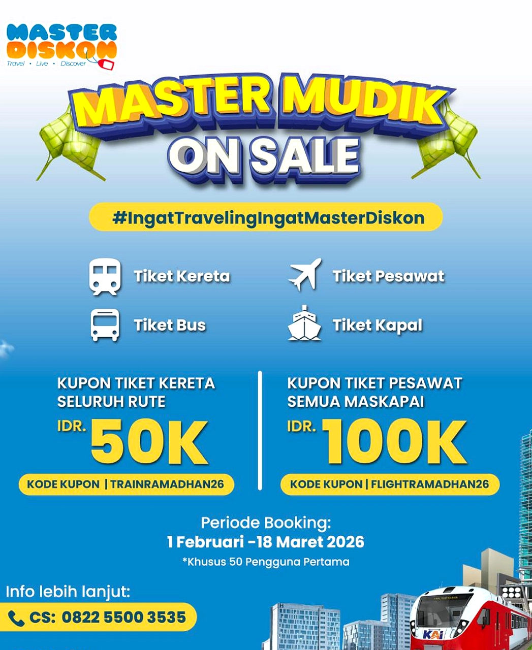 Diskon Tiket Liburan Lampaui Target, 1,3 Juta Penumpang Kereta