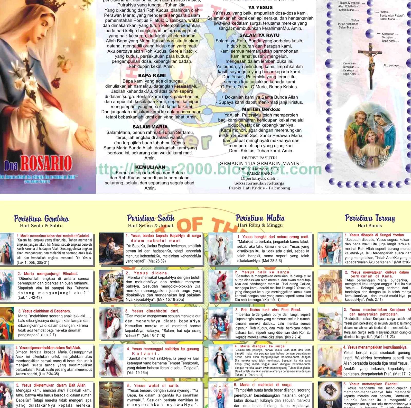 Doa Rosario Hari Sabtu: Renungan Gembira Maria dan Yesus