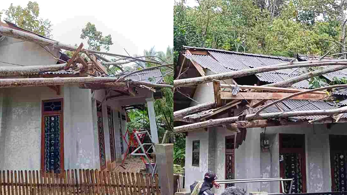Empat Kecamatan Cianjur Rusak Akibat Angin Kencang 20/3