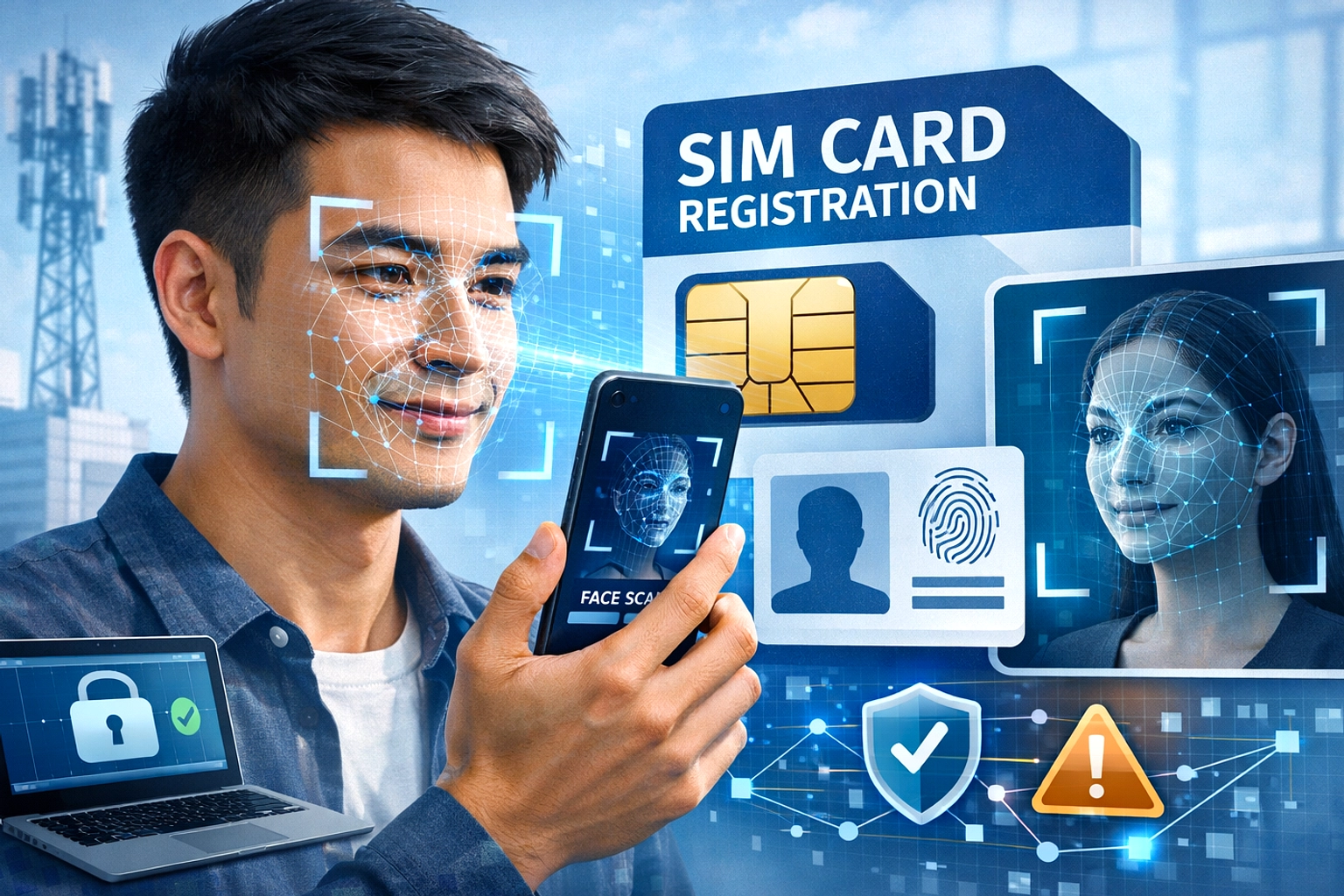 Face Scan Daftar HP, Operator Tak Simpan Data Wajah