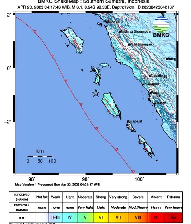 Gempa Mentawai 5,7 Magnitudo, Tidak Ada Kerusakan di Padang