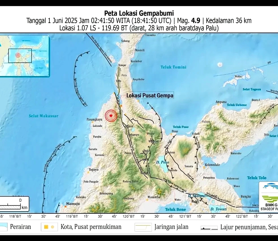 Gempa Palu 2026: Sesar Palolo Pemicu, Bukan Sesar Sausu