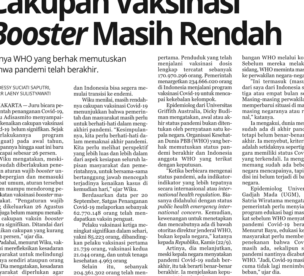 Gerakan anti‑vaksin memicu penurunan cakupan imunisasi