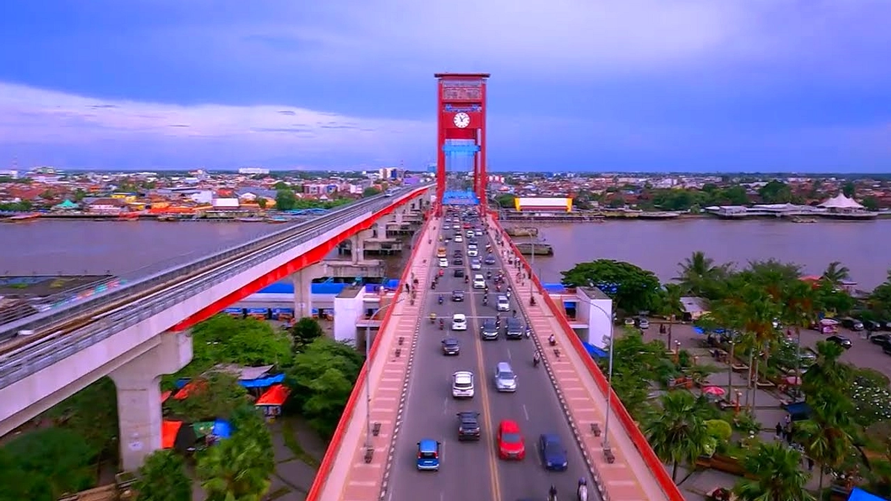 Gibran Tinjau Jembatan Musi V, Progres Capai 91,21 Persen