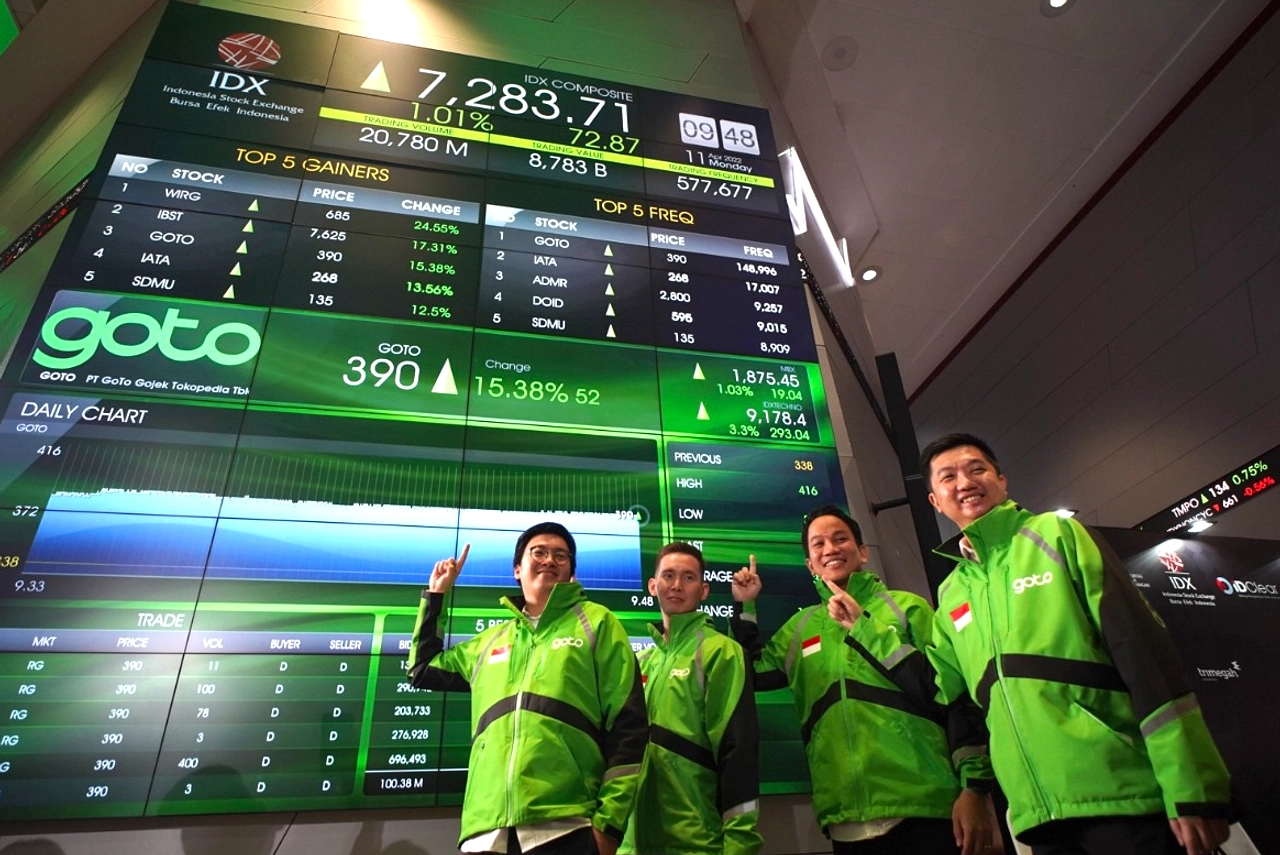 GOTO naik 2% di IHSG, saham melambat 21,88% tahun ini