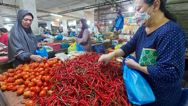 Harga Cabai Merah Rp12.000/kg di Pasar Sukaramai, Medan