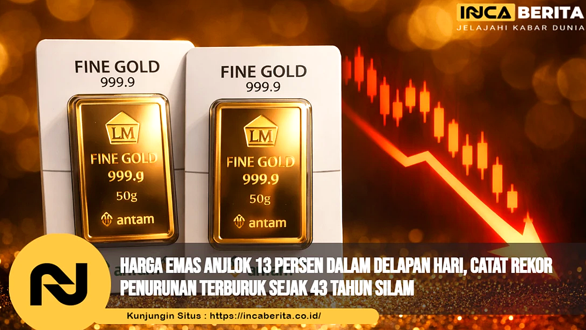 Harga Emas Anjlok, Sentuh Level Terendah Tiga Bulan