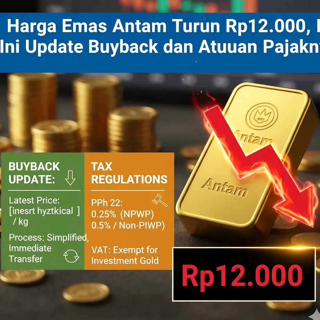 Harga Emas Antam Turun Rp 32.000/Gram Akhir Pekan 8–13 Juni