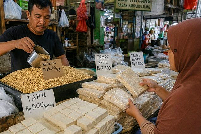 Harga Kedelai Naik, Ukuran Tahu Tempe Pengecil