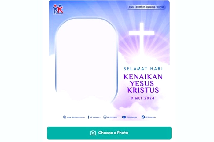 Hari Kenaikan Yesus 2026: 26 Twibbon untuk Merayakan