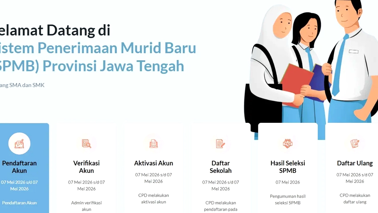 Hasil SPMB Jateng 2026 Diumumkan Hari Ini