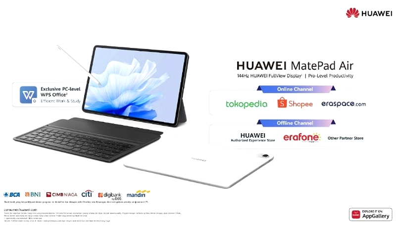 Huawei MatePad Air Resmi, Tipis 5,3 mm