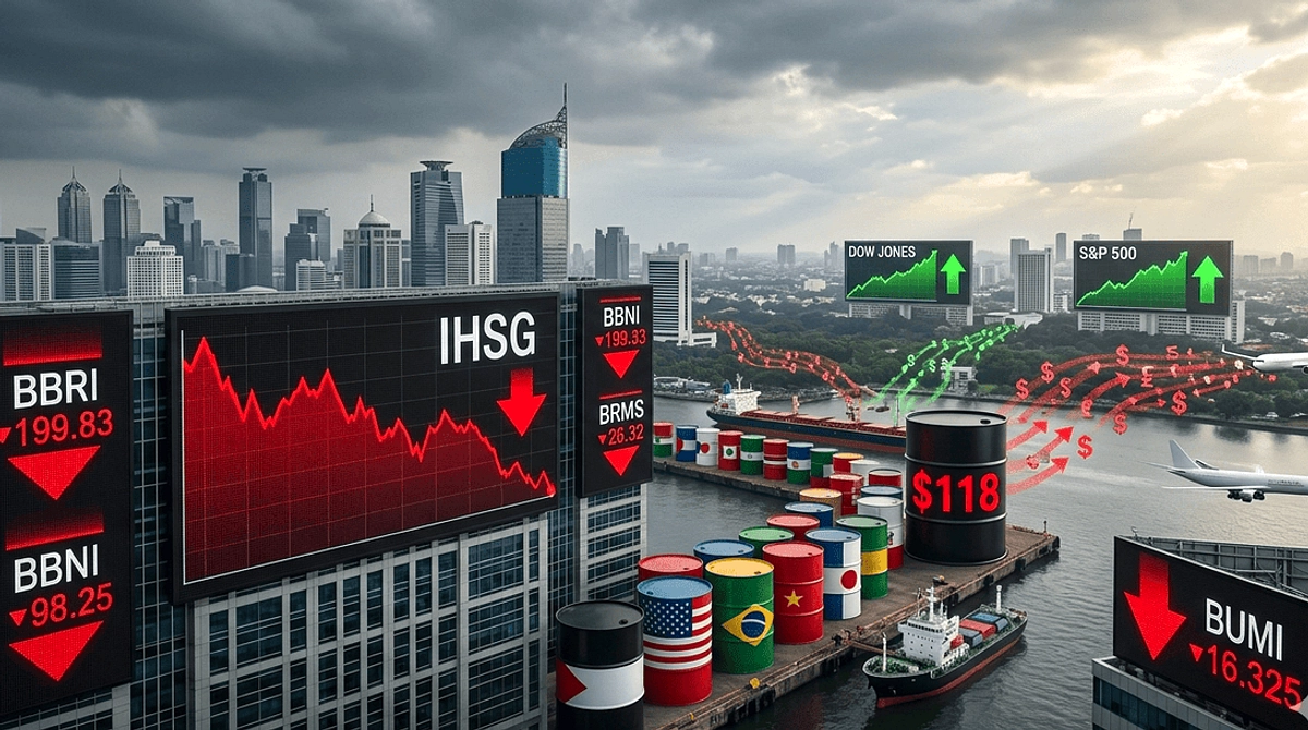 IHSG Turun 4,11% di Tengah Sesi, Rupiah Menguat