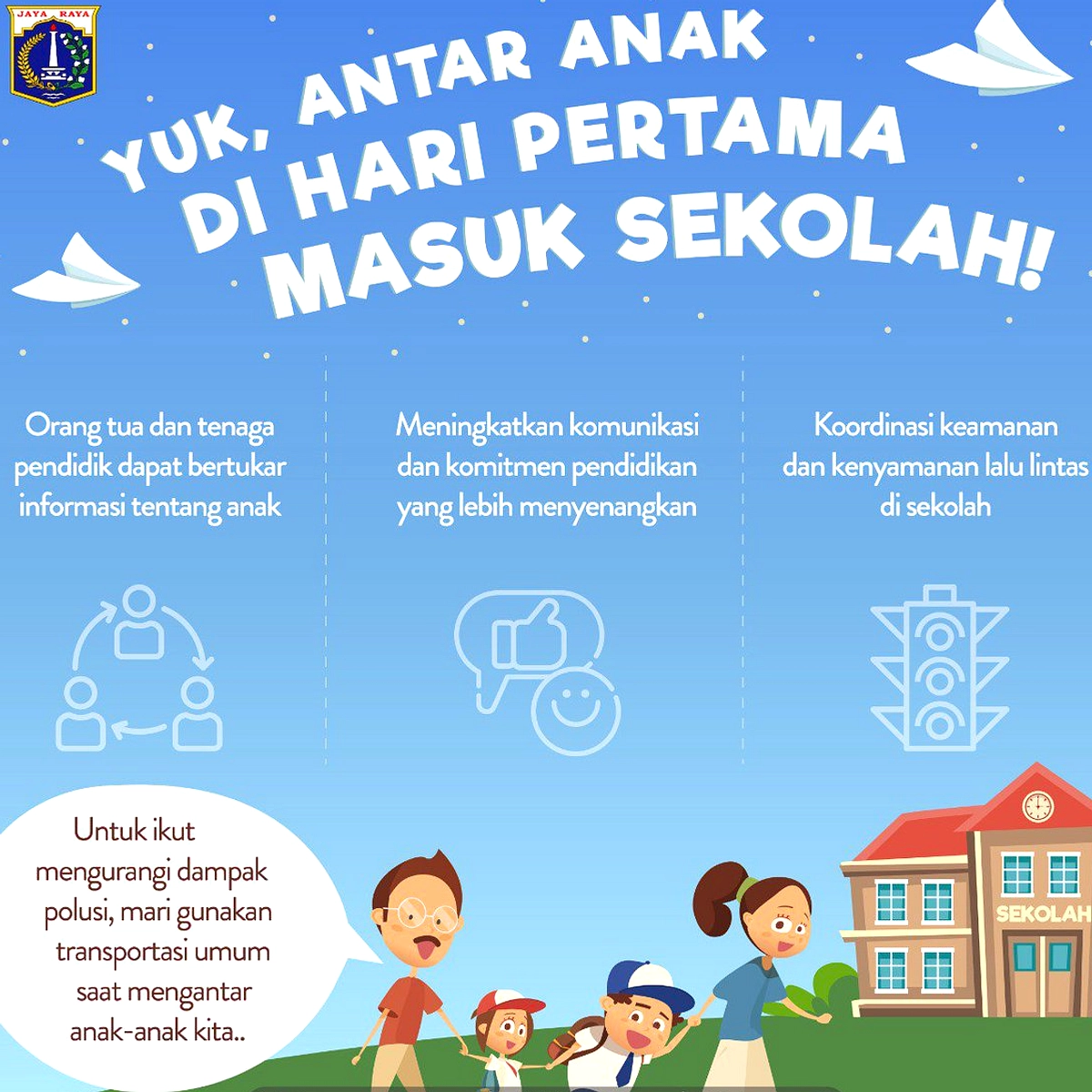 Imbauan: ASN Boleh Antar Anak Hari Pertama Sekolah