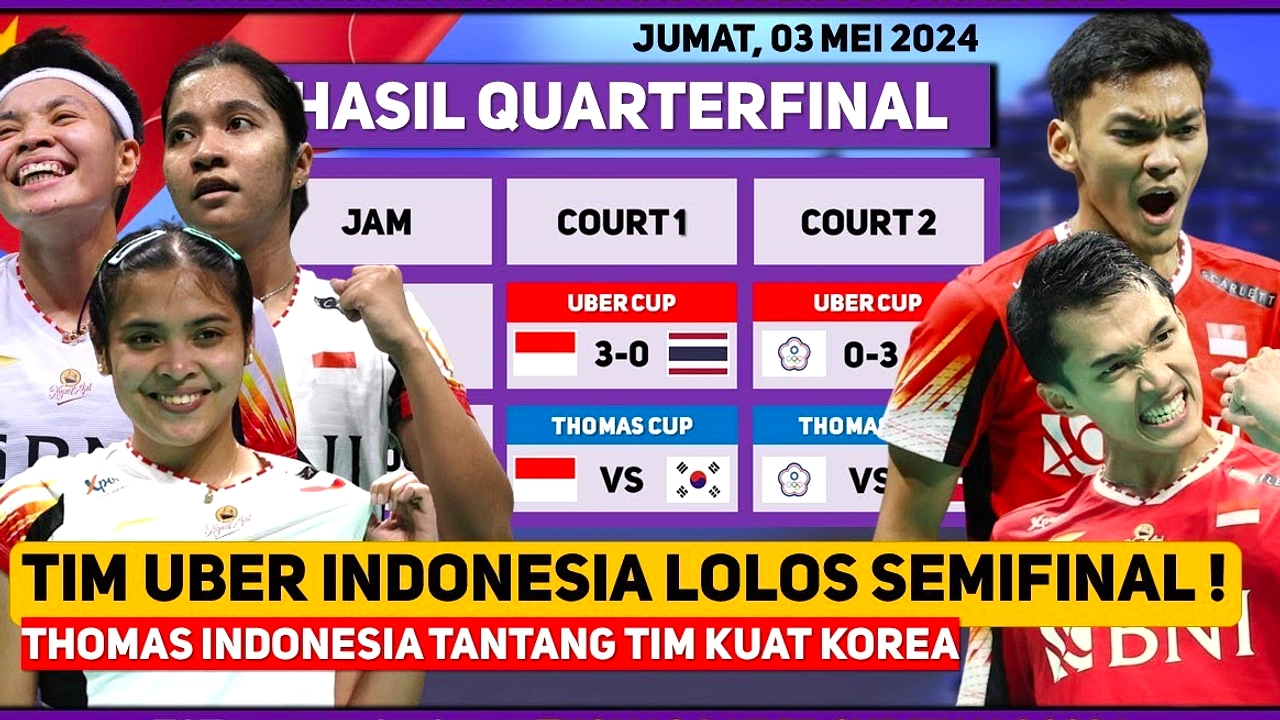 Indonesia Menang Grup Uber Cup 2026, Hadapi Perempatfinal