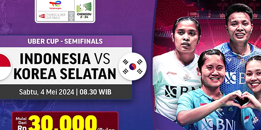 Indonesia Raih Semifinal Uber Cup 2026, Hadapi Korea Selatan