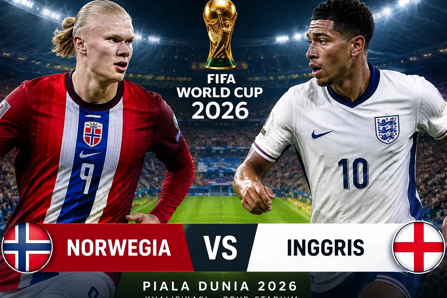 Inggris Hadapi Norwegia di Perempatfinal Piala Dunia