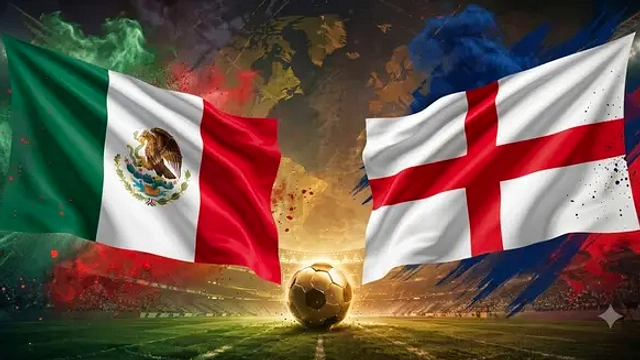 Inggris Ungguli Meksiko 2-1 di Babak Pertama Piala Dunia