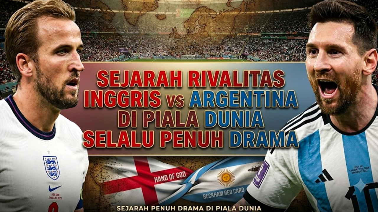Inggris vs Argentina, Duel Penuh Sejarah di Semifinal Piala Dunia