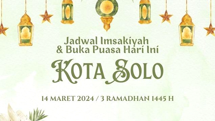 Jadwal Buka Puasa 20 Maret 2026 di Solo, Sragen, Klaten